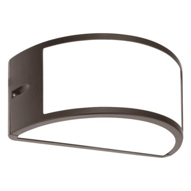 Απλίκα οβάλ από αλουμίνιο/πλαστικό σε μαύρο χρώμα LED/E27/10W/IP54 22x12.1x10.8