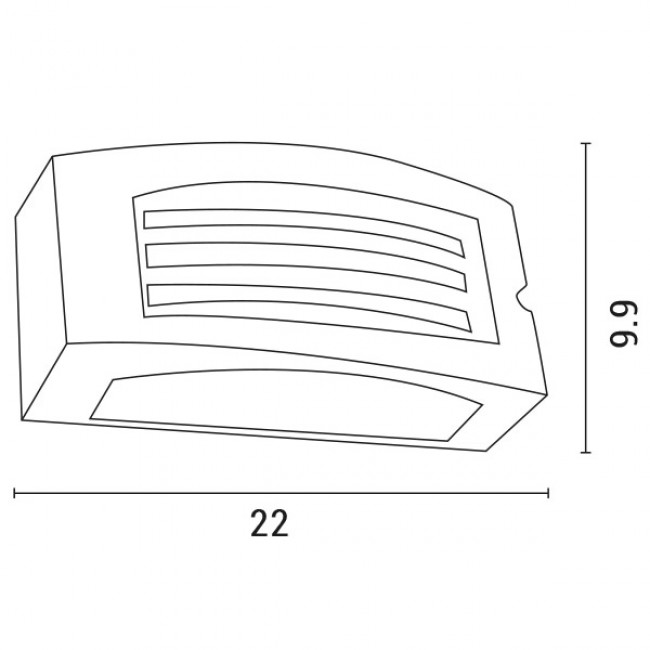 Απλίκα οβάλ από αλουμίνιο/πλαστικό σε λευκό χρώμα LED/E27/10W/IP54 22x9.9x10
