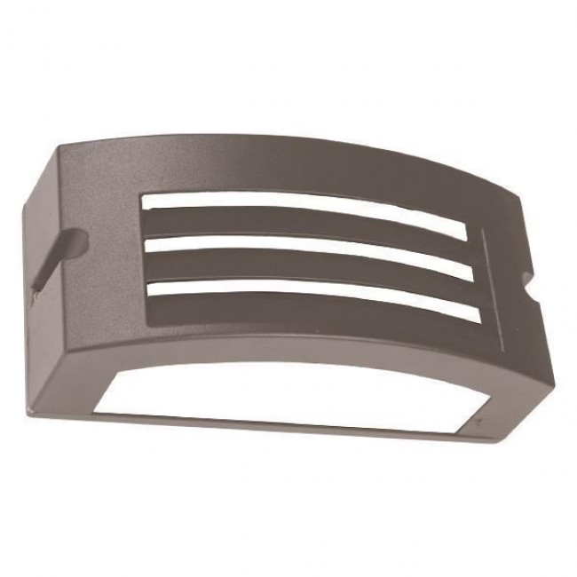 Απλίκα οβάλ από αλουμίνιο/πλαστικό σε γκρι χρώμα LED/E27/10W/IP54 22x9.9x10