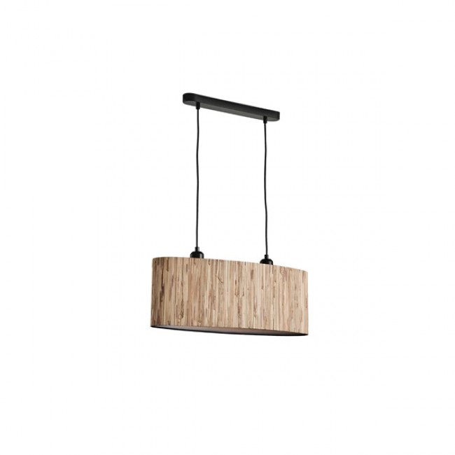 Φωτιστικό 2φωτο "ARTE ILLUMINA AENON" από πάμπας σε μπεζ χρώμα Φ58x129