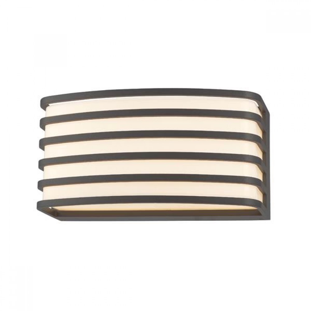 Απλίκα οβάλ από αλουμίνιο σε χρώμα γραφίτη E27/15W/IP54 20x10x9