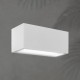 Απλίκα από αλουμίνιο/πλαστικό σε λευκό χρώμα 18W/1XΕ27/IP54 25x11x11