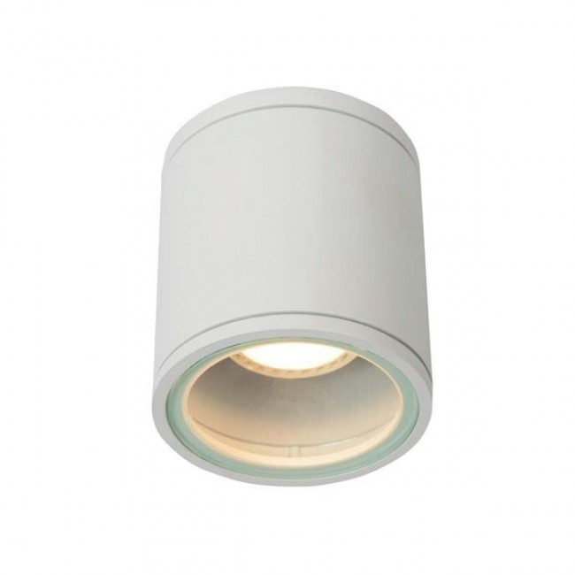 Σποτ κήπου από αλουμίνιο σε λευκό χρώμα GU10/7W/IP65 Φ90x10