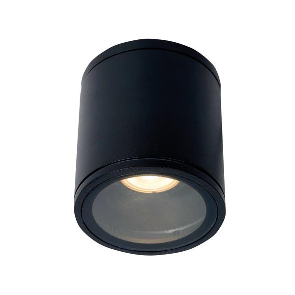 Σποτ κήπου από αλουμίνιο σε μαύρο χρώμα GU10/7W/IP65 Φ90x10