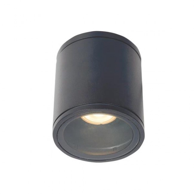 Σποτ κήπου από αλουμίνιο σε χρώμα γραφίτη GU10/7W Φ90x10