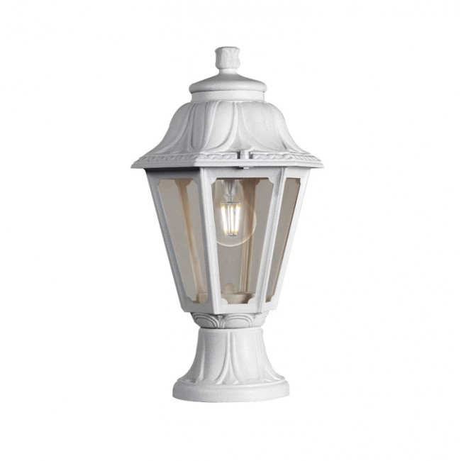 Kολωνάκι δαπέδου "FUMAGALLI MIKROLOT " απο ρητίνη σε λευκό χρώμα E27/IP55 22x38.5