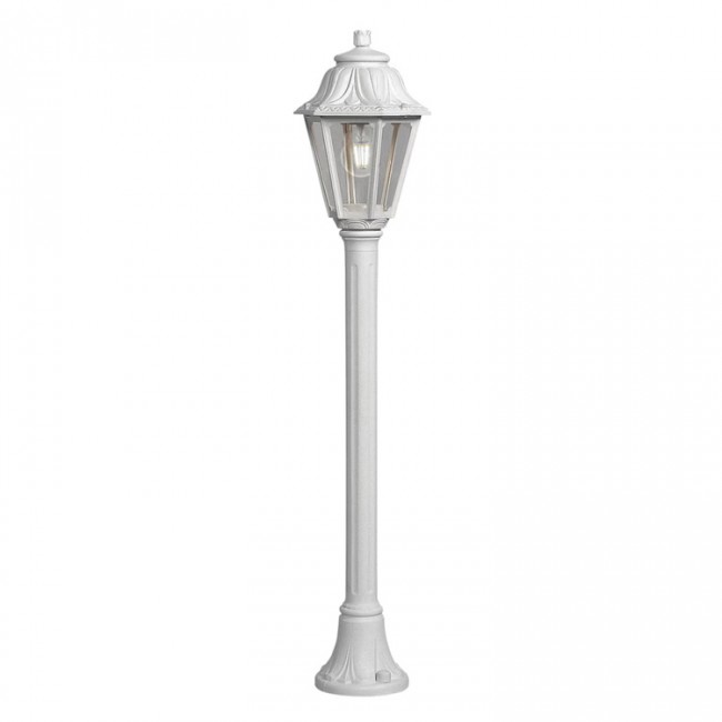 Κολωνάκι δαπέδου "FUMAGALLI MIZAR ANNA" από ρητίνη σε λευκό χρώμα Ε27/IP55 22x110