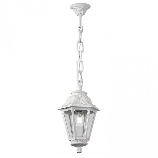 Φωτιστικό εξωτερικού χώρου κρεμαστό "FUMAGALLI SICHEM ANNA" απο ρητίνη σε λευκό χρώμα E27/IP55 22x80