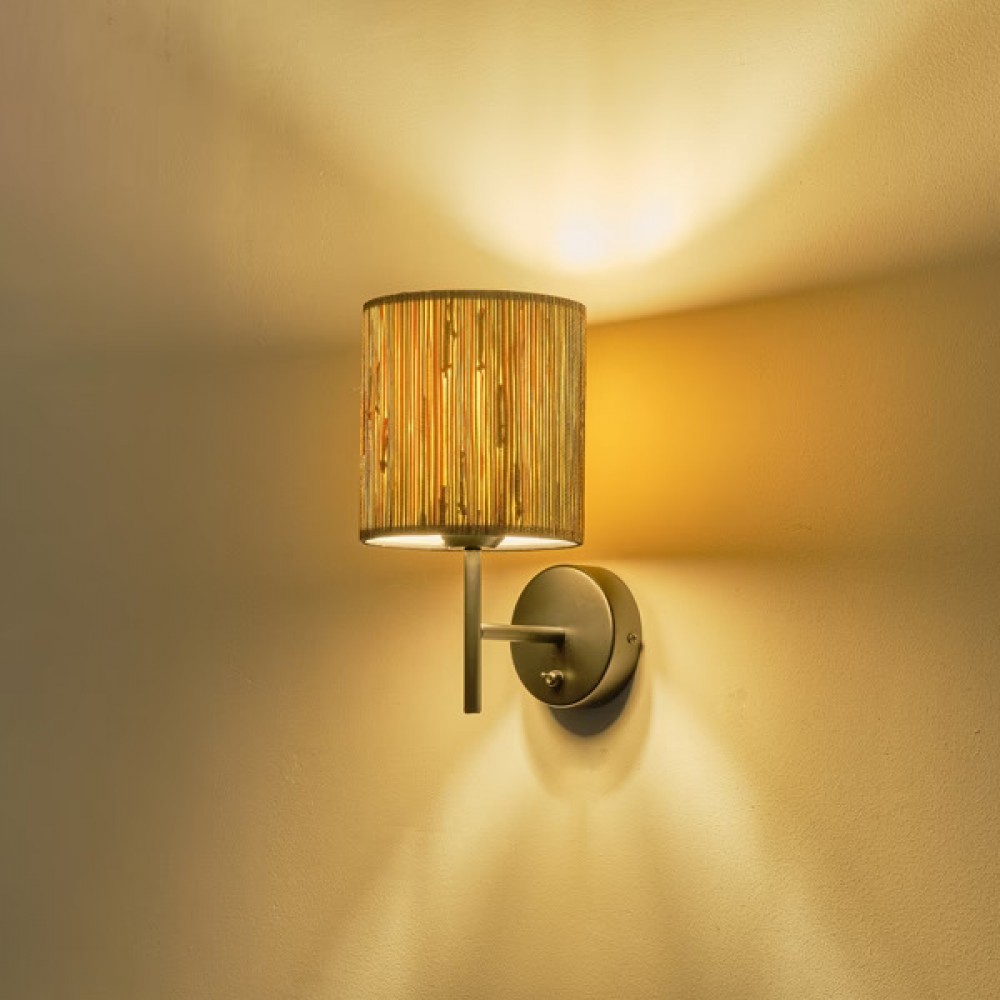 Απλίκα τοίχου "ARTE ILLUMINA AENON" από πάμπας σε μπεζ χρώμα 18x27