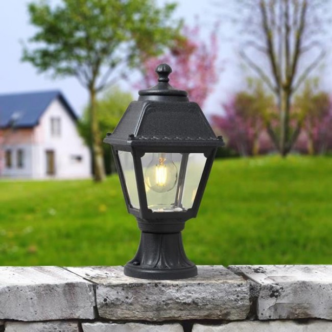 Kολωνάκι δαπέδου "FUMAGALLI MIKROLOT MARY" απο ρητίνη σε μαύρο χρώμα E27/IP55 18x36.5