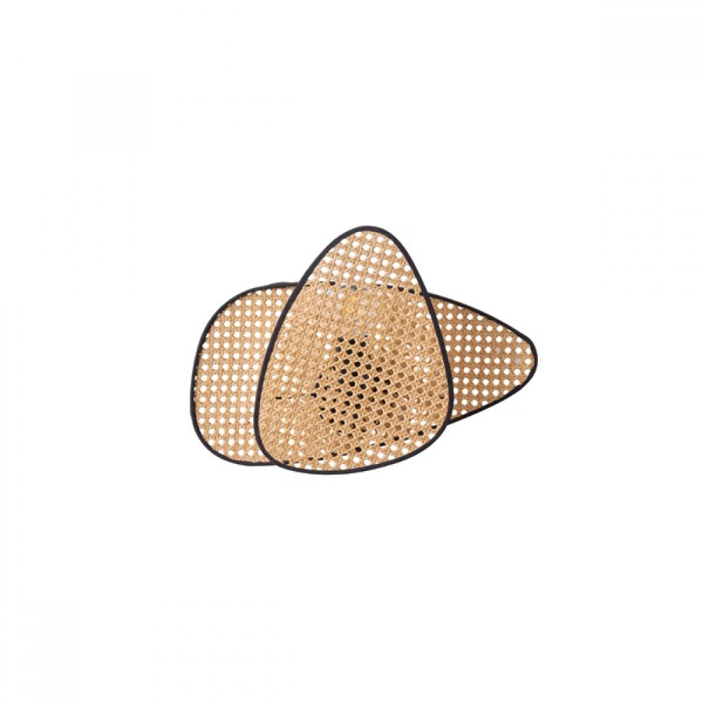 Απλίκα τοίχου "ARTE ILLUMINA KAI" από ραττάν σε καφέ/μαύρο χρώμα 43x30