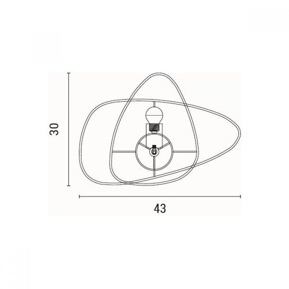 Απλίκα τοίχου "ARTE ILLUMINA KAI" από ραττάν σε καφέ/μαύρο χρώμα 43x30