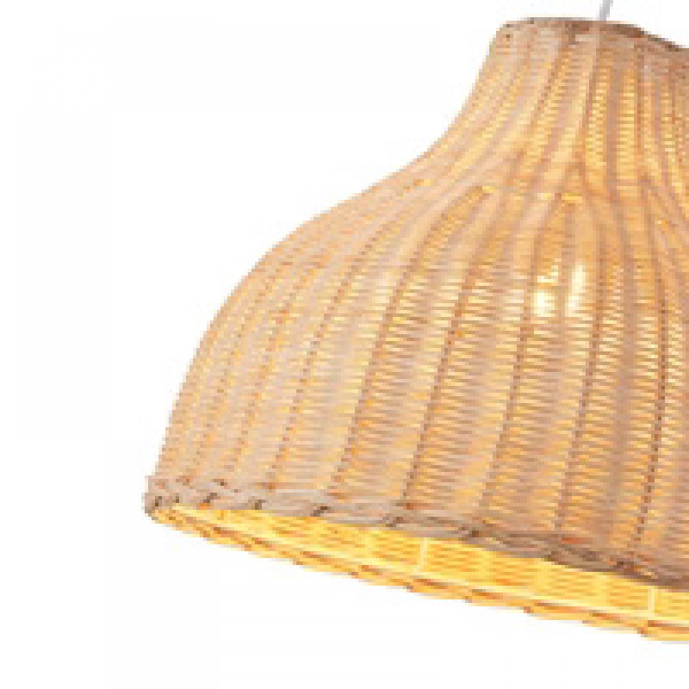 Φωτιστικό μονόφωτο "ARTE ILLUMINA COASTAL" από μπαμπού σε μπεζ χρώμα Φ33x144