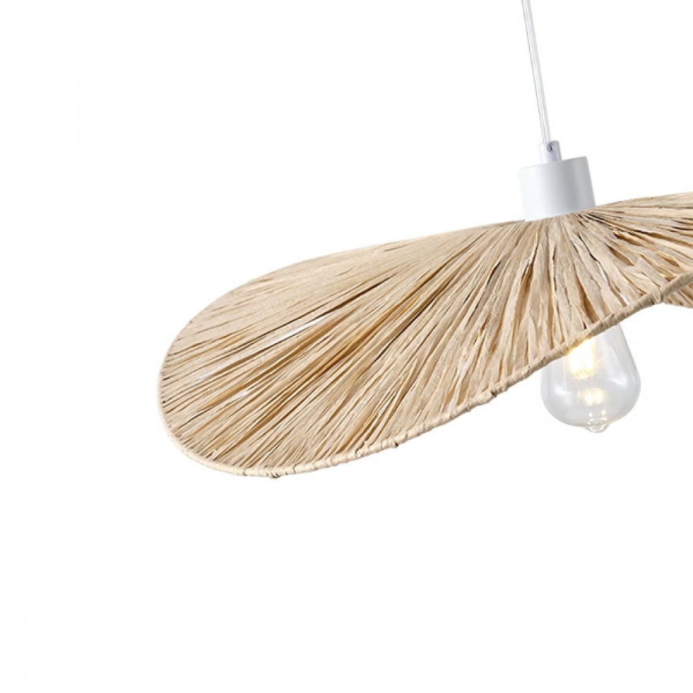 Φωτιστικό μονόφωτο "ARTE ILLUMINA OASIS" από μπαμπού σε μπεζ χρώμα Φ55x136