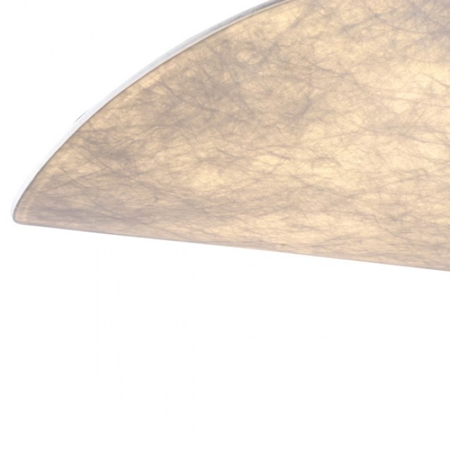 Φωτιστικό μονόφωτο κρεμαστό "ARTE ILLUMINA NEFI" από ύφασμα σε λευκό χρώμα Φ50