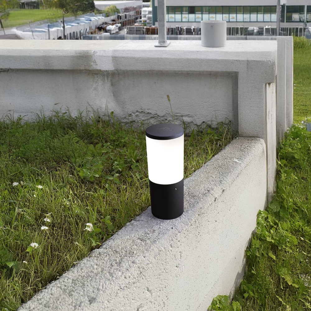 Kολωνάκι δαπέδου "FUMAGALLI AMELIA 250" απο ρητίνη σε μαύρο οπαλ χρώμα LED E27/8,5W/CCT/IP55 Φ10x25