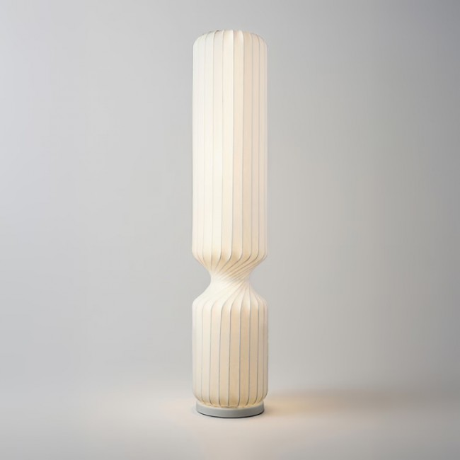 Φωτιστικό επιδαπέδιο "ARTE ILLUMINA NEONIS" από ύφασμα/μέταλλο σε λευκό χρώμα 25x120