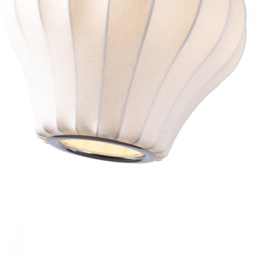 Φωτιστικό μονόφωτο "ARTE ILLUMINA ALLIONA" από ύφασμα/μέταλλο σε λευκό χρώμα Φ30x130