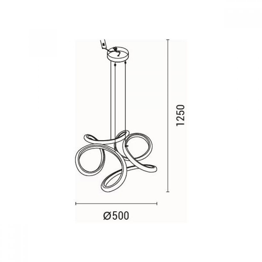 Φωτιστικό κρεμαστό "ARTE ILLUMINA SATURN" από αλουμίνιο σε χρυσό χρώμα Φ50x120