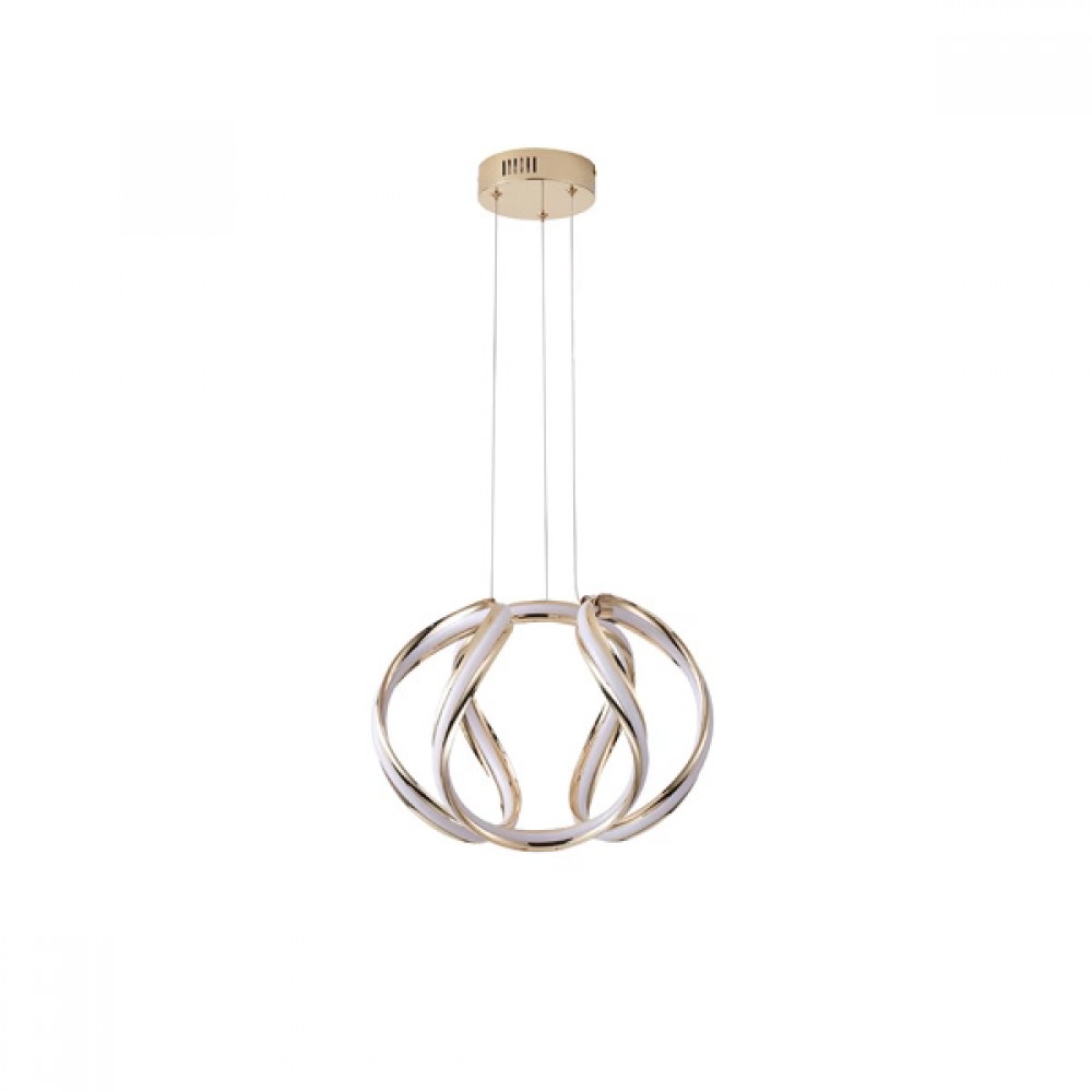 Φωτιστικό κρεμαστό "ARTE ILLUMINA ORBIT" από αλουμίνιο σε χρυσό χρώμα Φ43x140