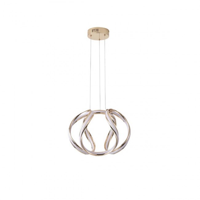 Φωτιστικό κρεμαστό "ARTE ILLUMINA ORBIT" από αλουμίνιο σε χρυσό χρώμα Φ43x140