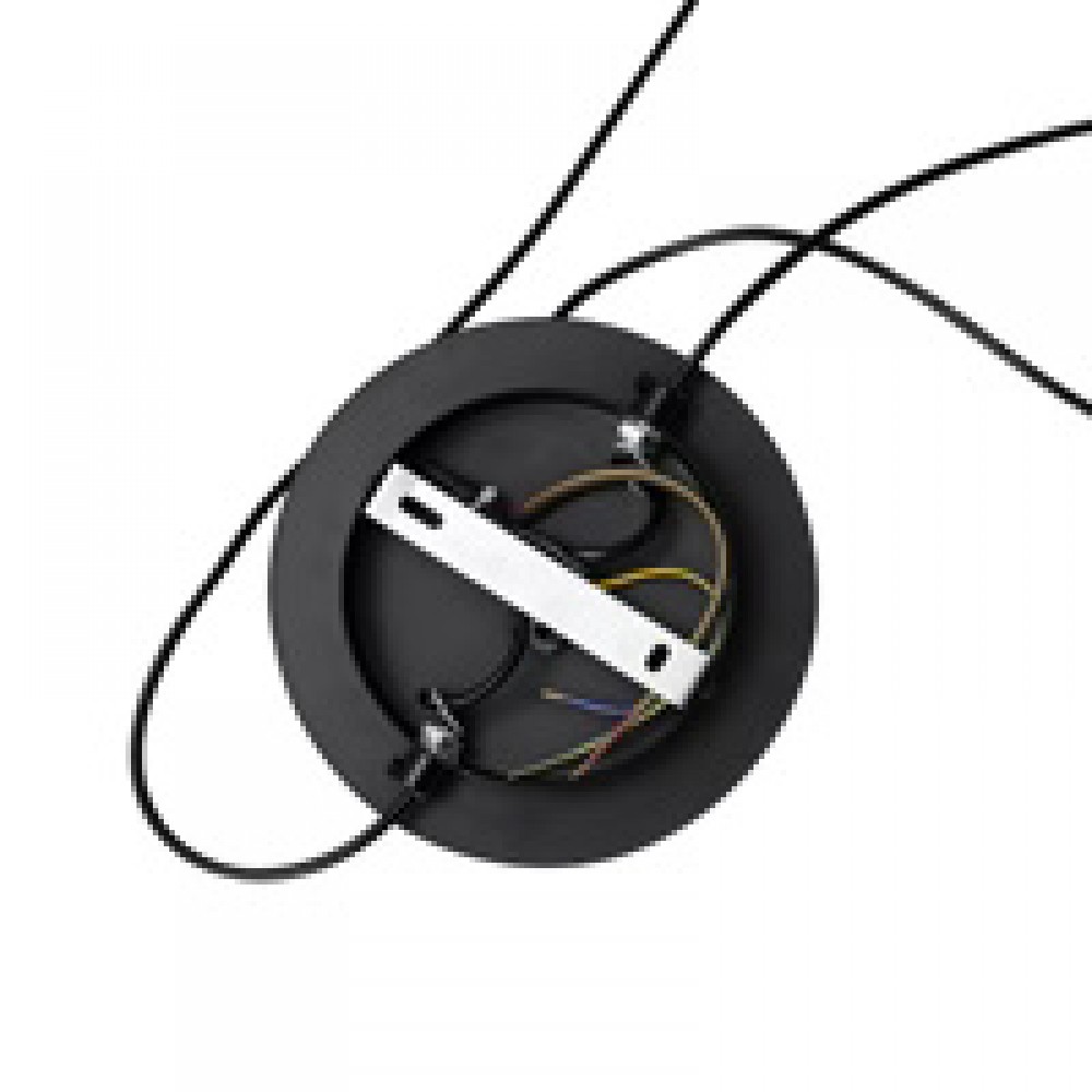 Φωτιστικό τρίφωτο "ARTE ILLUMINA TOSCANY" από ύφασμα σε μπεζ χρώμα 80x25x90