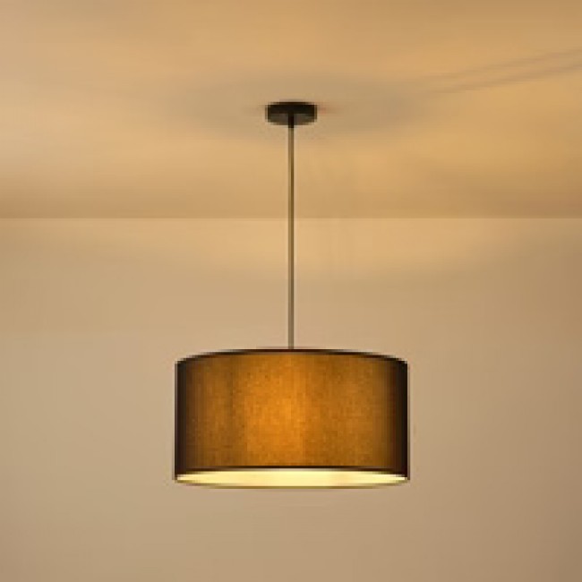 Φωτιστικό μονόφωτο κρεμαστό "ARTE ILLUMINA SOHO" από ύφασμα σε μαύρο χρώμα 53x150