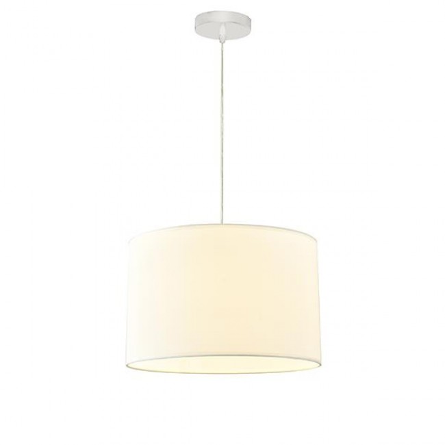 Φωτιστικό μονόφωτο κρεμαστό "ARTE ILLUMINA SOHO" από ύφασμα σε λευκό χρώμα 38x150