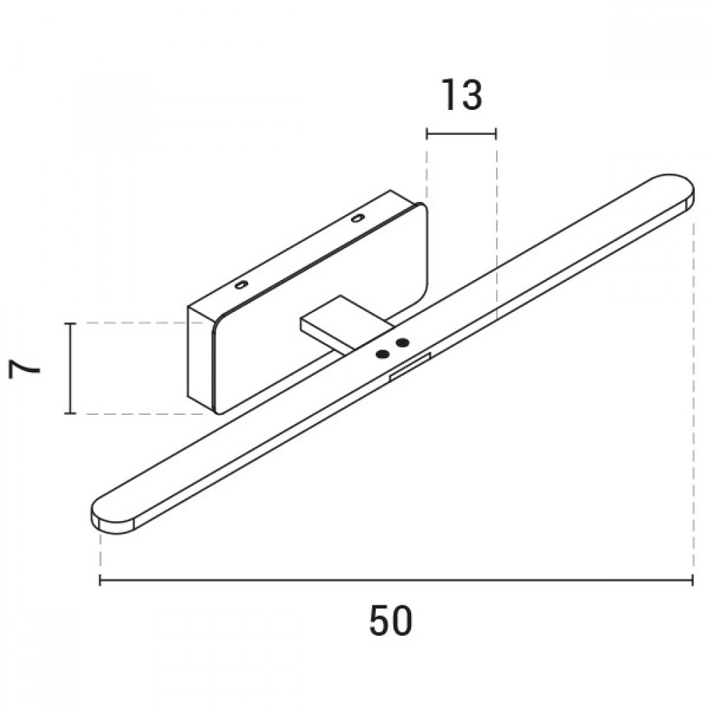 Φωτιστικό πίνακος "ARTE ILLUMINA SOPHI" από αλουμίνιο σε σατινέ χρώμα 50x12x13