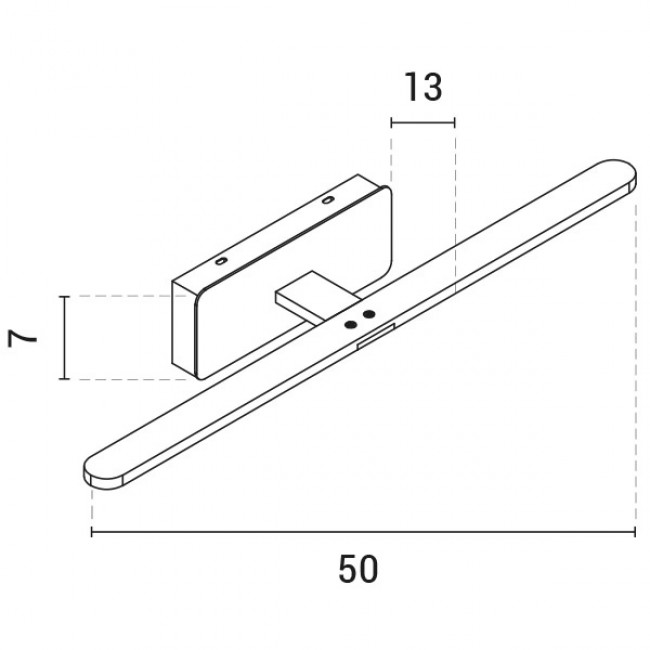 Φωτιστικό πίνακος "ARTE ILLUMINA SOPHI" από αλουμίνιο σε σατινέ χρώμα 50x12x13