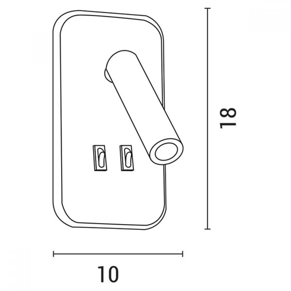 Απλίκα κρεβατιού ανάγνωσης "ARTE ILLUMINA IRIS 3" LED σε λευκό χρώμα 10x7x18