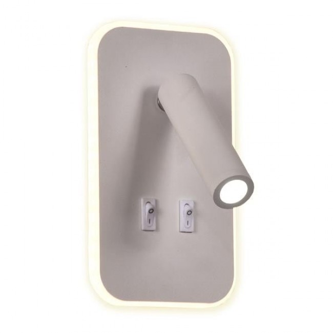 Απλίκα κρεβατιού ανάγνωσης "ARTE ILLUMINA IRIS 3" LED σε λευκό χρώμα 10x7x18