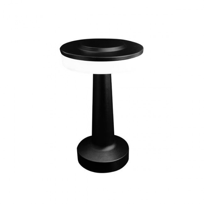 Πορτατίφ αφής  "ARTE ILLUMINA TWILIGHT" από μέταλλο/πλαστικό σε μαύρο χρώμα Φ125x205