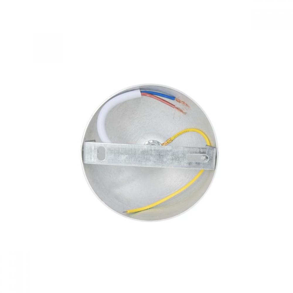 Φωτιστικό κρεμαστό μονόφωτο "ARTE ILLUMINA SIMPLO" από μέταλλο/ξύλο σε λευκό χρώμα Φ23x137