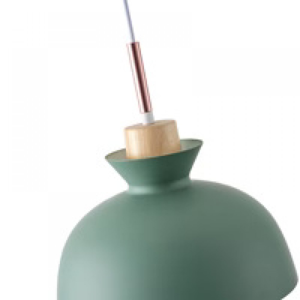 Φωτιστικό μονόφωτο "ARTE ILLUMINA DIGNITY" από μέταλλο/ξύλο σε λευκό/πράσινο χρώμα Φ28x123,4