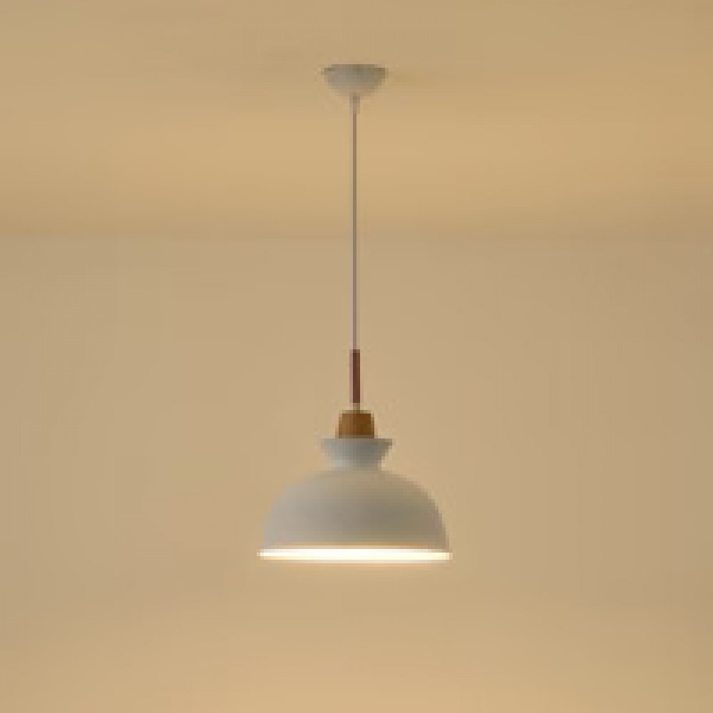 Φωτιστικό μονόφωτο "ARTE ILLUMINA DIGNITY" από μέταλλο/ξύλο σε λευκό χρώμα Φ28x123,4