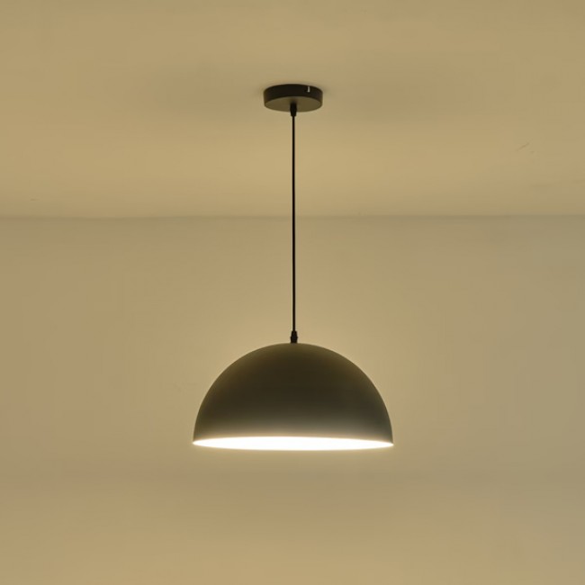 Φωτιστικό κρεμαστό μονόφωτο "ARTE ILLUMINA LAVA" από μέταλλο σε μαύρο χρώμα Φ40x127