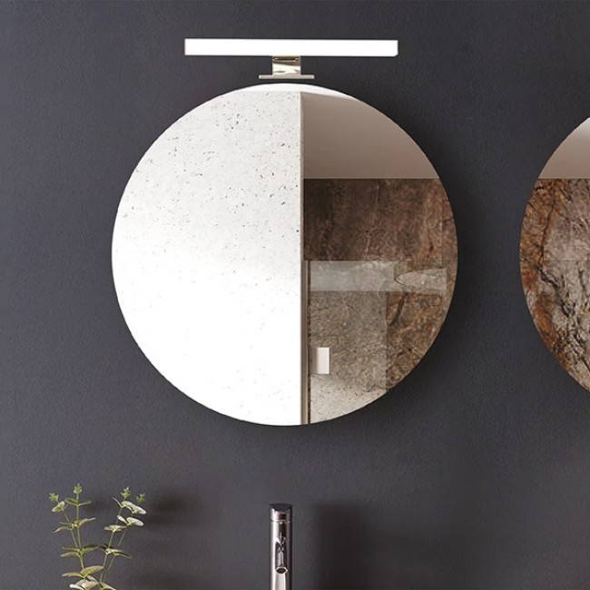 Φωτιστικό μπάνιου "ARTE ILLUMINA DIPLO" led από πλαστικό σε ασημί χρώμα 300x103x4