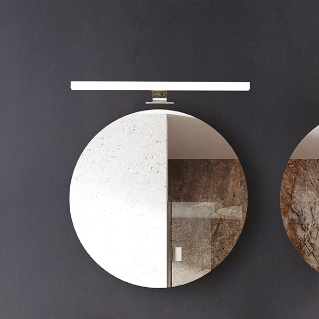 Φωτιστικό μπάνιου "ARTE ILLUMINA DIPLO" led από πλαστικό σε ασημί χρώμα 500x103x4