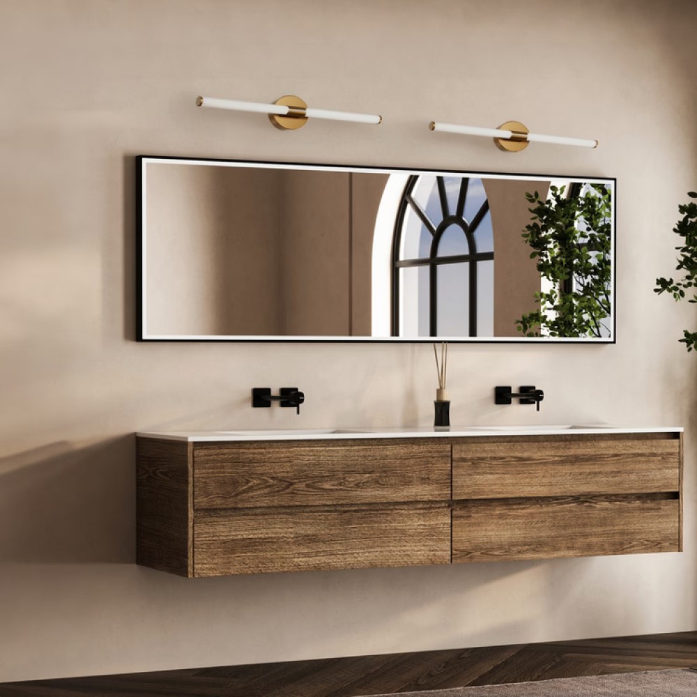 Απλίκα μπάνιου "ARTE ILLUMINA NEOS" από αλουμίνιο/πλαστικό σε μπρονζέ χρώμα 500x115x80