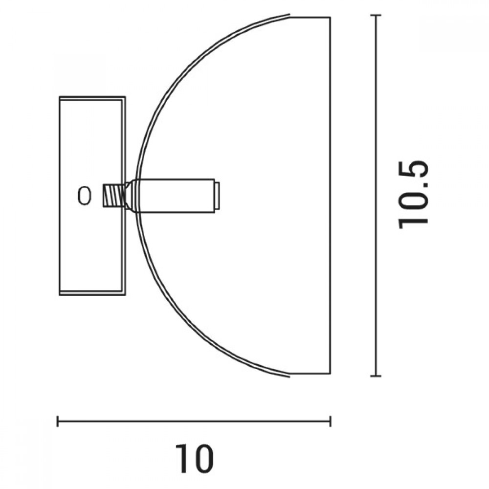 Απλίκα τοίχου led "ARTE ILLUMINA URANIA" από μέταλλο σε λευκό χρώμα 16,5X10,5