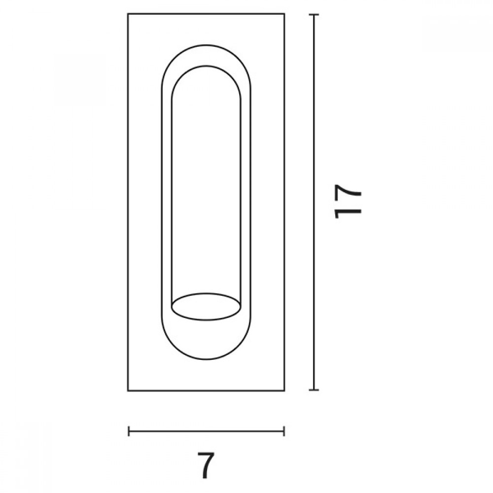 Απλίκα τοίχου χωνευτή "ARTE ILLUMINA" led από αλουμίνιο σε μαύρο χρώμα