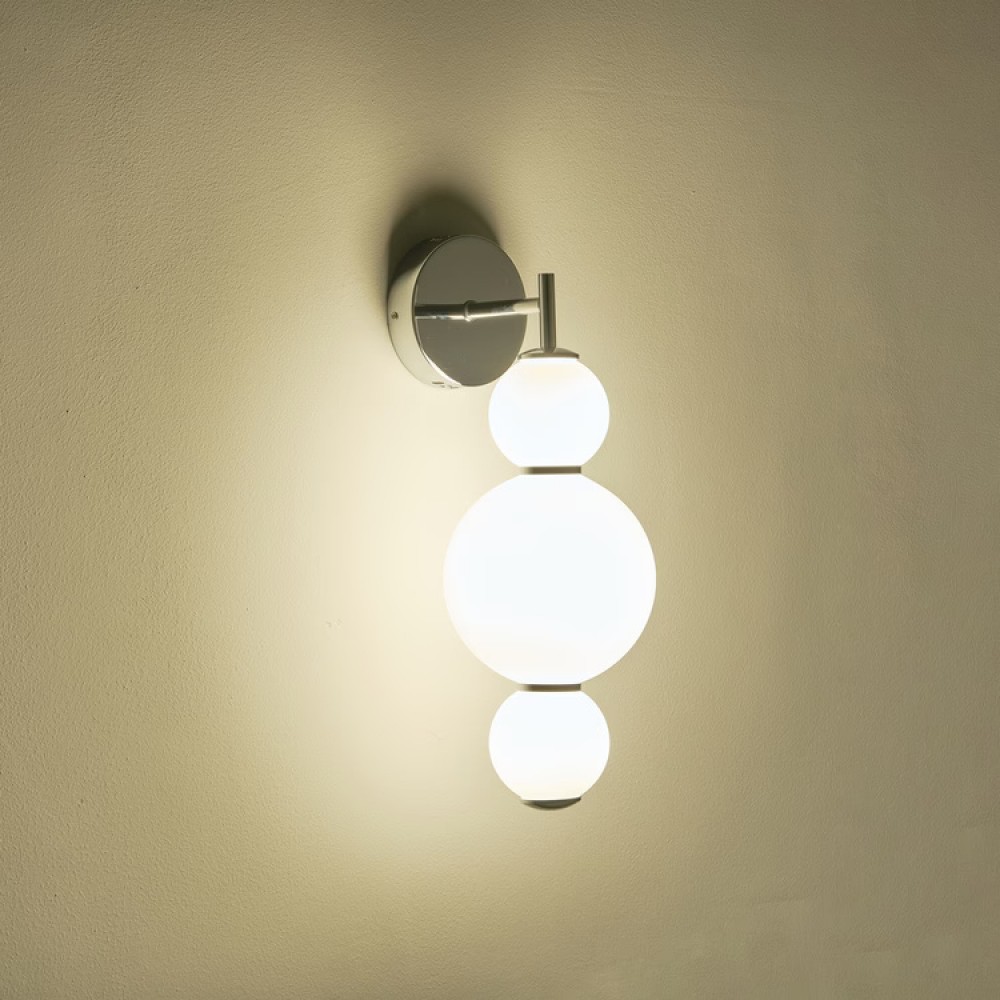 Απλίκα τοίχου led "ARTE ILLUMINA BLOSSOM" από αλουμίνιο/γυαλί σε λευκό χρώμα 185X240X450