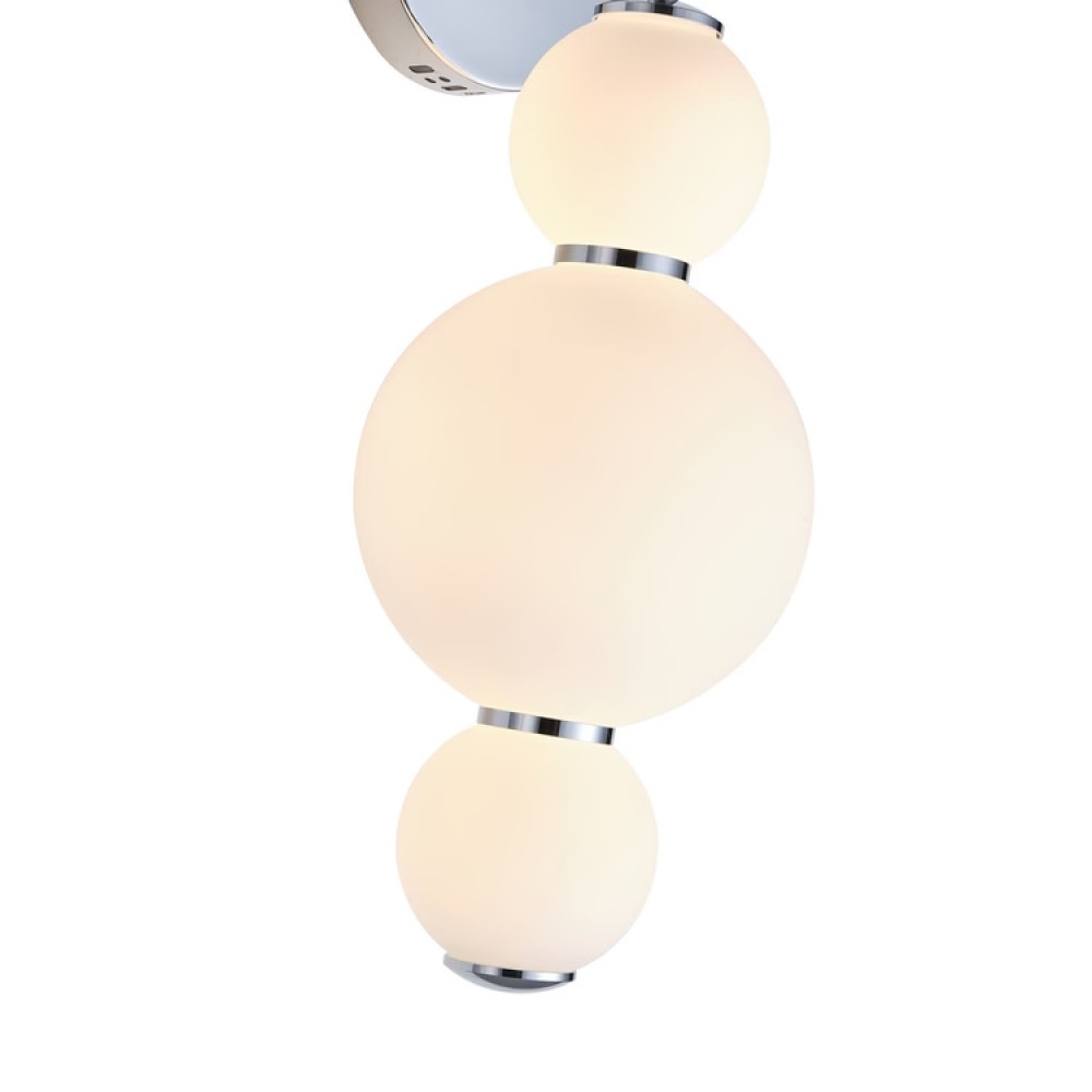 Απλίκα τοίχου led "ARTE ILLUMINA BLOSSOM" από αλουμίνιο/γυαλί σε λευκό χρώμα 185X240X450