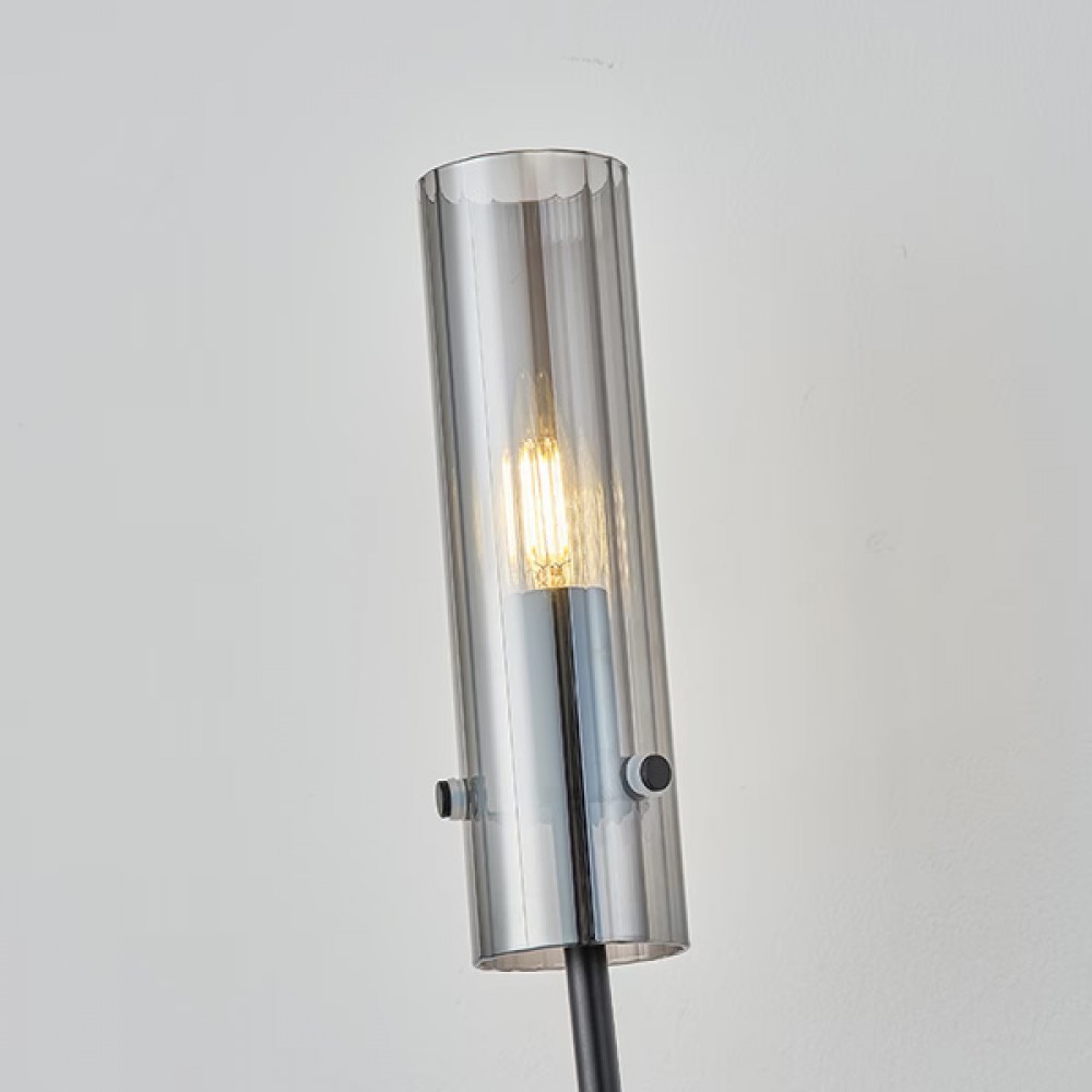 Απλίκα τοίχου "ARTE ILLUMINA STAGONA" από μέταλλο/γυαλί σε μαύρο/γκρι χρώμα 100x165x800