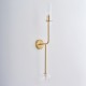 Απλίκα τοίχου "ARTE ILLUMINA STAGONA" από μέταλλο/γυαλί σε χρυσό/διάφανο χρώμα 100x165x800