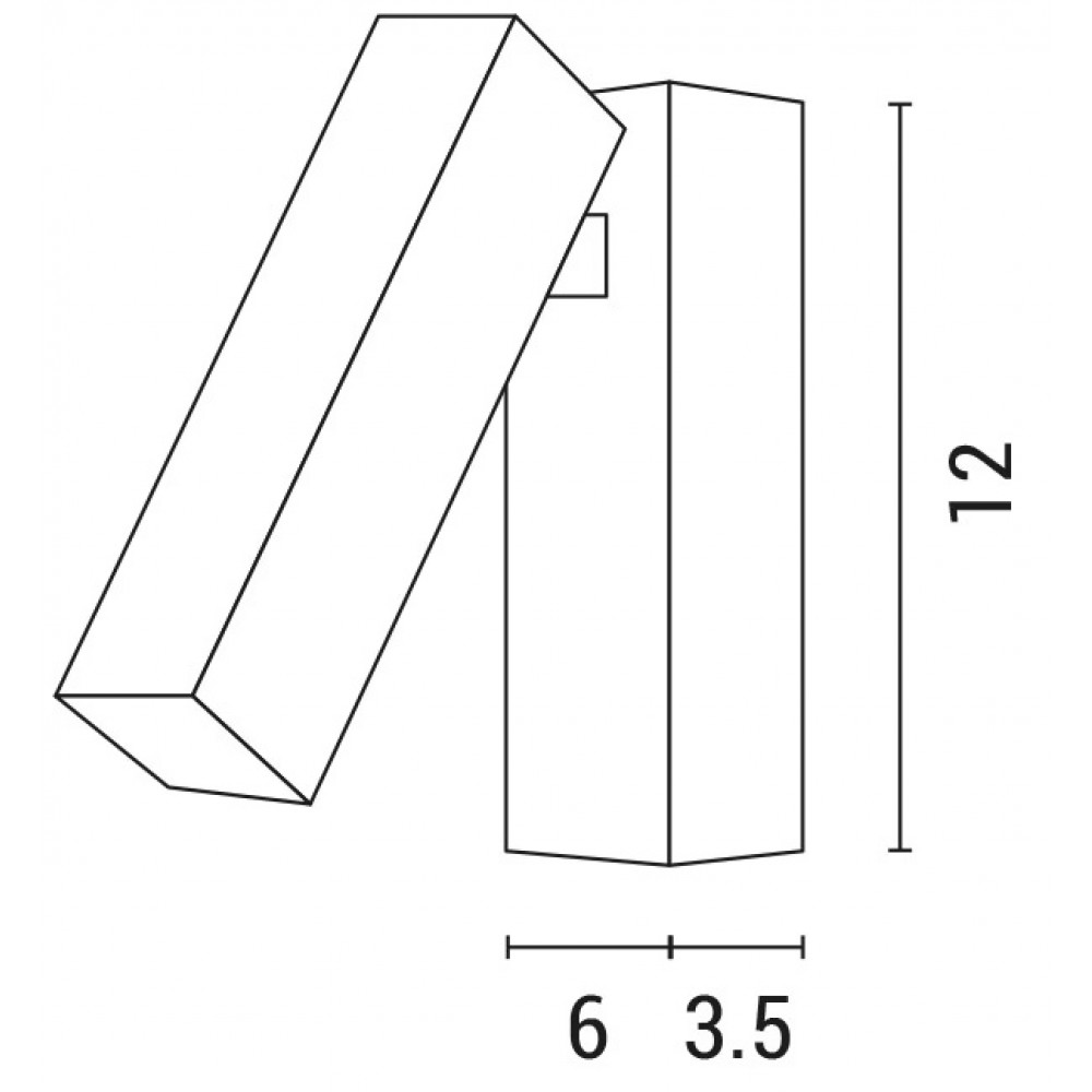 Απλίκα τοίχου εσωτερική "ARTE ILLUMINA" led από αλουμίνιο σε λευκό χρώμα 120x35x60