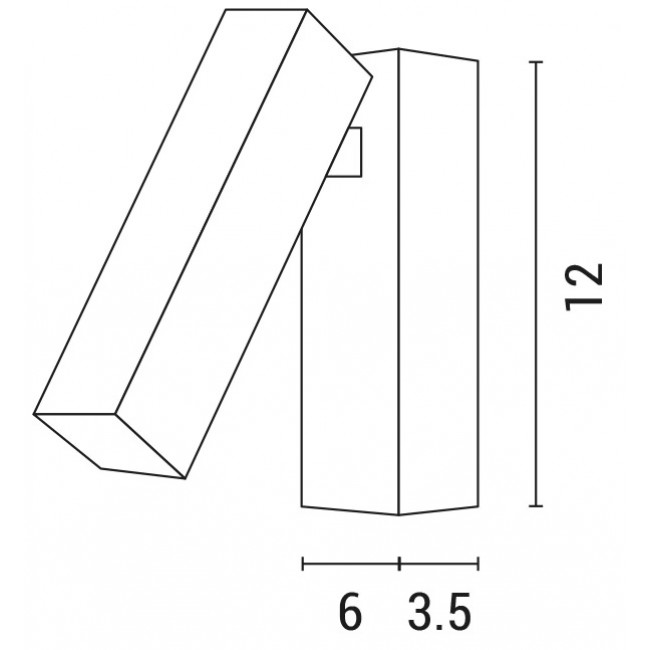 Απλίκα τοίχου εσωτερική "ARTE ILLUMINA" led από αλουμίνιο σε λευκό χρώμα 120x35x60