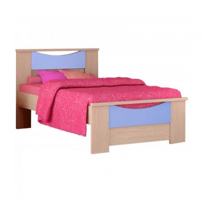 Παιδικό κρεβάτι "ΧΑΜΟΓΕΛΟ" ημίδιπλο σε χρώμα δρυς-σιελ 110x190