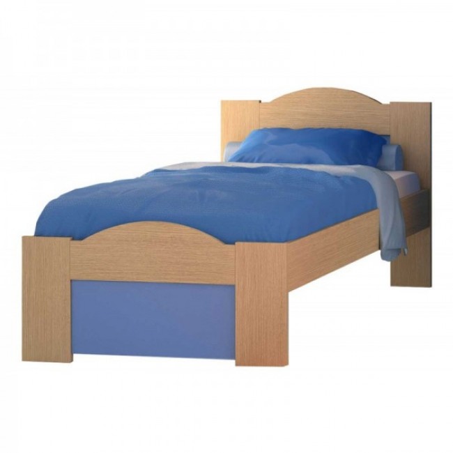 Παιδικό κρεβάτι "ΚΥΜΑ" ημίδιπλο σε χρώμα δρυς-σιελ 110x190